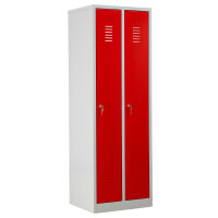 G-Office Spind/Garderobenschrank WRC/2.1860, 2 Abteile, 1800 x 600 x 500 mm (HxBxT)