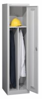 Bisley MonoBloc, Spind/Garderobenschrank, Schwarz-Weiß-Trennung, 1 Abteil, 1700 x 422 x 500 mm (HxBxT)