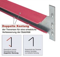 SCHULTE Getränkekistenregal 1000 x 1360 x 336 mm, verzinkt, mit Zusatzboden