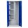G-Office Gürkan CLC/HD.1880 Putzmittelschrank, 180 x 80 x 50 cm (HxBxT), 7035 Lichtgrau, 5010 Enzianblau, Zylinderschloss