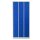 G-Office Gürkan WRC.6(3.2).19590 Doppelstöckiger Garderobenschrank, 195 x 90 x 50 cm (HxBxT), 7035 Lichtgrau, 5010 Enzianblau, Drehriegel
