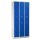G-Office Gürkan WRC.6(3.2).19590 Doppelstöckiger Garderobenschrank, 195 x 90 x 50 cm (HxBxT), 7035 Lichtgrau, 5010 Enzianblau, Drehriegel
