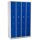 G-Office Gürkan WRC.8(4.2).195117 Doppelstöckiger Garderobenschrank, 195 x 117 x 50 cm (HxBxT), 7035 Lichtgrau, 5010 Enzianblau, Drehriegel
