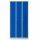 G-Office Gürkan WRC/3.1890 Durchgehender Garderobenschrank, 180 x 90 x 50 cm (HxBxT), 7035 Lichtgrau, 5010 Enzianblau, Zylinderschloss