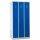G-Office Gürkan WRC/3.1890 Durchgehender Garderobenschrank, 180 x 90 x 50 cm (HxBxT), 7035 Lichtgrau, 5010 Enzianblau, Zylinderschloss
