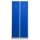 G-Office Gürkan WRD/2.1880 Garderobenschrank, 180 x 80 x 50 cm (HxBxT), 7035 Lichtgrau, 5010 Enzianblau, Zylinderschloss