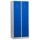G-Office Gürkan WRD/2.1880 Garderobenschrank, 180 x 80 x 50 cm (HxBxT), 7035 Lichtgrau, 5010 Enzianblau, Zylinderschloss
