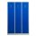 G-Office Gürkan WRD/3.18120 Garderobenschrank, 180 x 120 x 50 cm (HxBxT), 7035 Lichtgrau, 5010 Enzianblau, Zylinderschloss